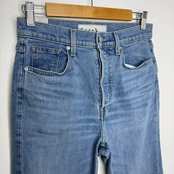 FRANK & EILEEN Monaghan High Rise Straight Leg Cropped Jeans - Picture 4 of 11